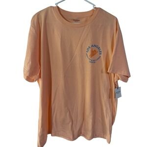 Arizona Jean Company Peach Los Angeles Graphic Short Sleeve Tee size XL